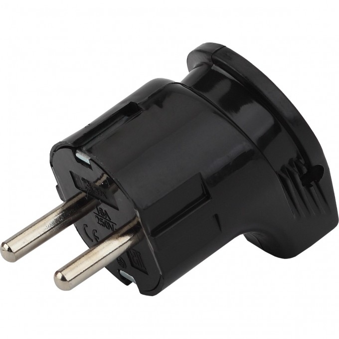 Вилка Vx3-B ЭРА с/з угловая 16A черная B0039679 Вилка Vx3-B ЭРА с/з угловая 16A черная B0039679