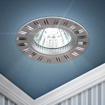 Встраиваемый светильник алюминиевый ЭРА KL33 AL/SL/1 MR16 12V 50W серебро Встраиваемый светильник алюминиевый ЭРА KL33 AL/SL/1 MR16 12V 50W серебро