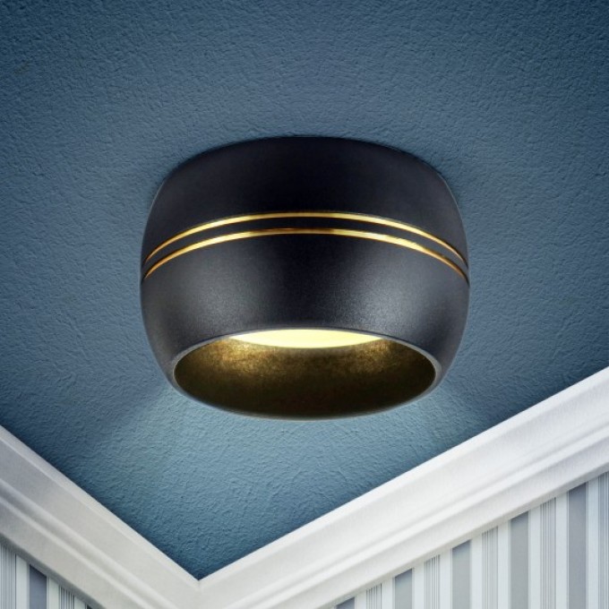 Встраиваемый светильник под лампу ЭРА GX53 KL81 BK/GD черный/золото B0049009 Встраиваемый светильник под лампу ЭРА GX53 KL81 BK/GD черный/золото B0049009