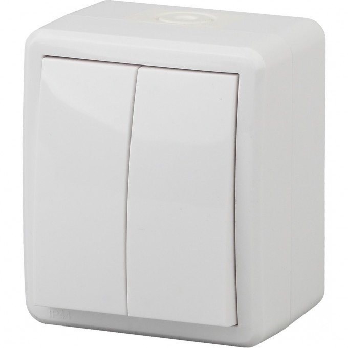 Выключатель двойной 11-1404-01 ЭРА ЭКСПЕРТ IP54, 10АХ-250В, ОУ, белый B0020675 Выключатель двойной 11-1404-01 ЭРА ЭКСПЕРТ IP54, 10АХ-250В, ОУ, белый B0020675