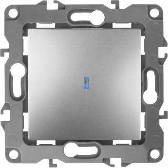 Выключатель ЭРА 12-1102-03 с подсветкой 10АХ-250В IP20 алюминий Выключатель ЭРА 12-1102-03 с подсветкой 10АХ-250В IP20 алюминий