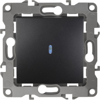 Выключатель ЭРА 12-1102-05 с подсветкой 10АХ-250В IP20 антрацит Выключатель ЭРА 12-1102-05 с подсветкой 10АХ-250В IP20 антрацит