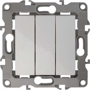 Выключатель ЭРА 12-1107-01 тройной 10АХ-250В IP20 белый Выключатель ЭРА 12-1107-01 тройной 10АХ-250В IP20 белый