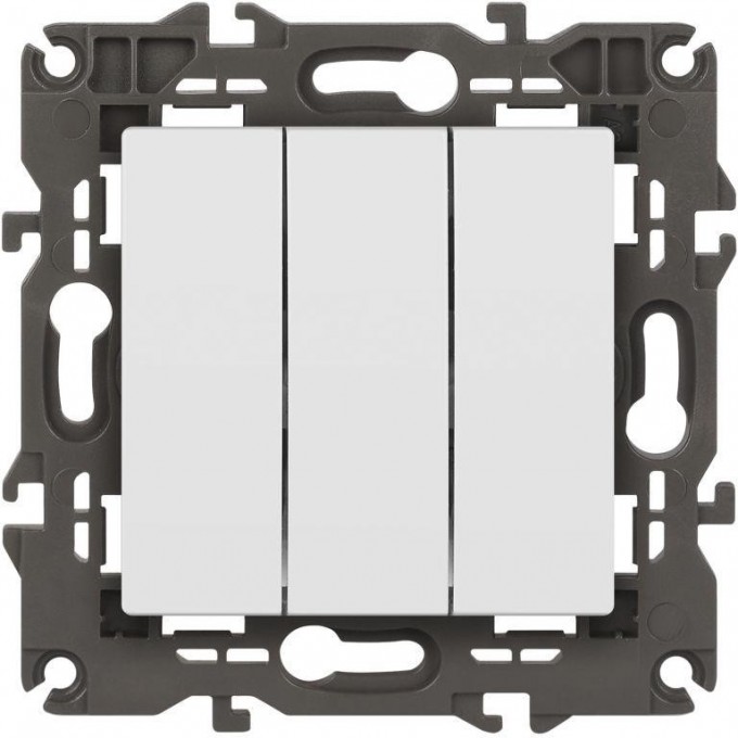 Выключатель ЭРА ELEGANCE Б0065796 14-1107-01М тройной 10АХ-250В матовый белый B0065796 Выключатель ЭРА ELEGANCE Б0065796 14-1107-01М тройной 10АХ-250В матовый белый B0065796