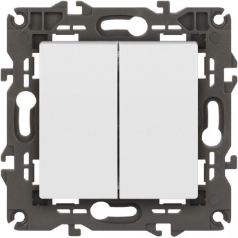 Выключатель ЭРА ELEGANCE Б0065797 14-1104-01М двойной 10АХ-250В матовый белый