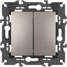 Выключатель ЭРА ELEGANCE Б0065803 14-1104-16 двойной 10АХ-250В титан B0065803 Выключатель ЭРА ELEGANCE Б0065803 14-1104-16 двойной 10АХ-250В титан B0065803