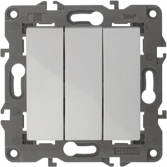 Выключатель тройной ЭРА ELEGANCE 14-1107-01 10АХ-250В, IP20 белый