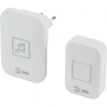 Звонок дверной ЭРА C98 беспроводной, от сети, белый, 60 мелодий Звонок дверной ЭРА C98 беспроводной, от сети, белый, 60 мелодий