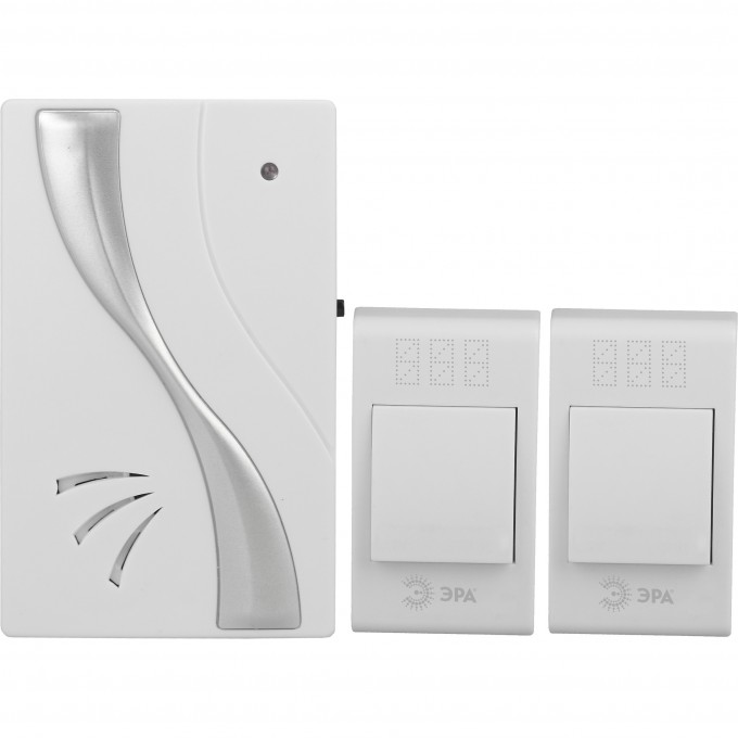 Звонок дверной ЭРА TWIN-B беспроводной две кнопки белый 32 мелодии B0019877 Звонок дверной ЭРА TWIN-B беспроводной две кнопки белый 32 мелодии B0019877