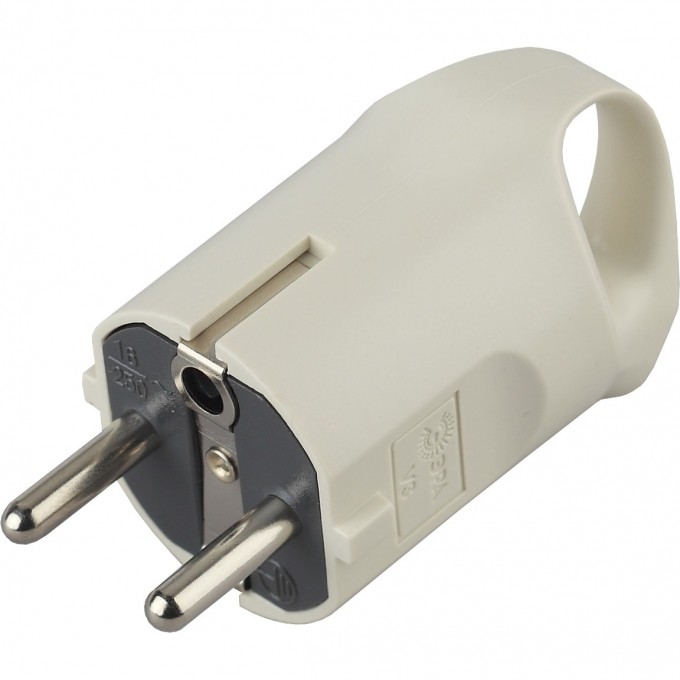 Вилка ЭРА V3 c заземлением 16A с кольцом непрямой ввод белая B0019186 Вилка ЭРА V3 c заземлением 16A с кольцом непрямой ввод белая B0019186